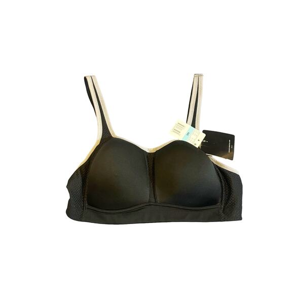 Wacoal Kerri Contour Wirefree Sports Bra Adjustable Black Size 34C NWT - Picture 7 of 12